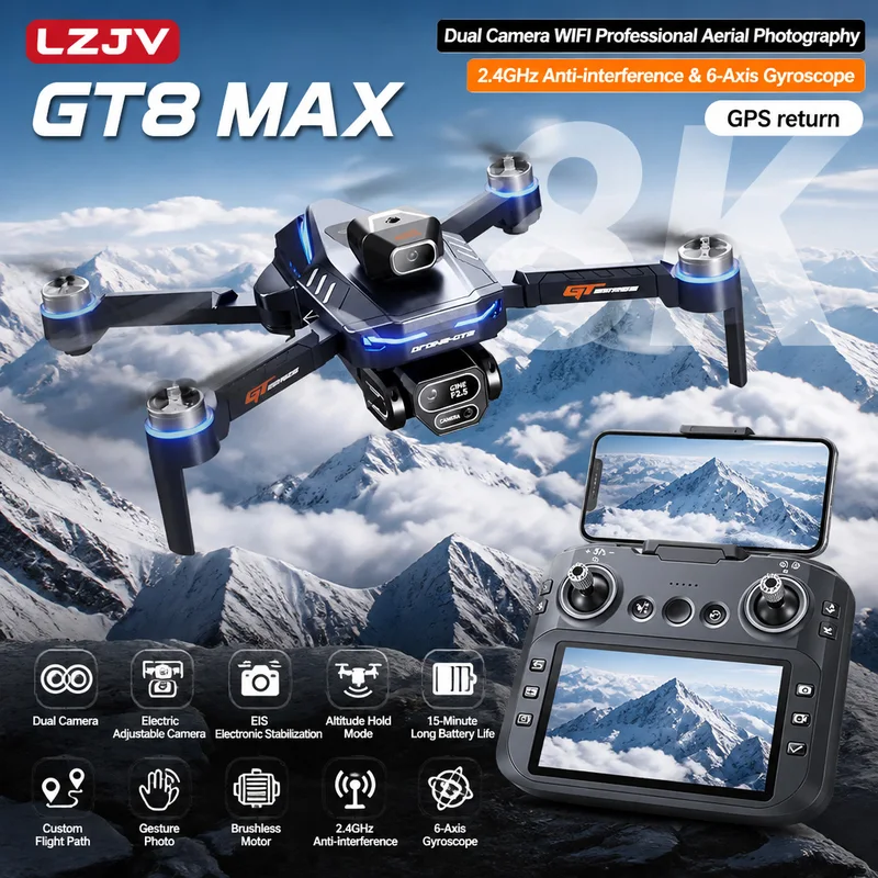 Drone Gps Module - Drone Dobrável GT8 Max com Câmera