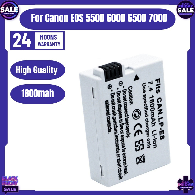 Drone Battery - Nova Bateria LP-E8 para Câmeras Canon