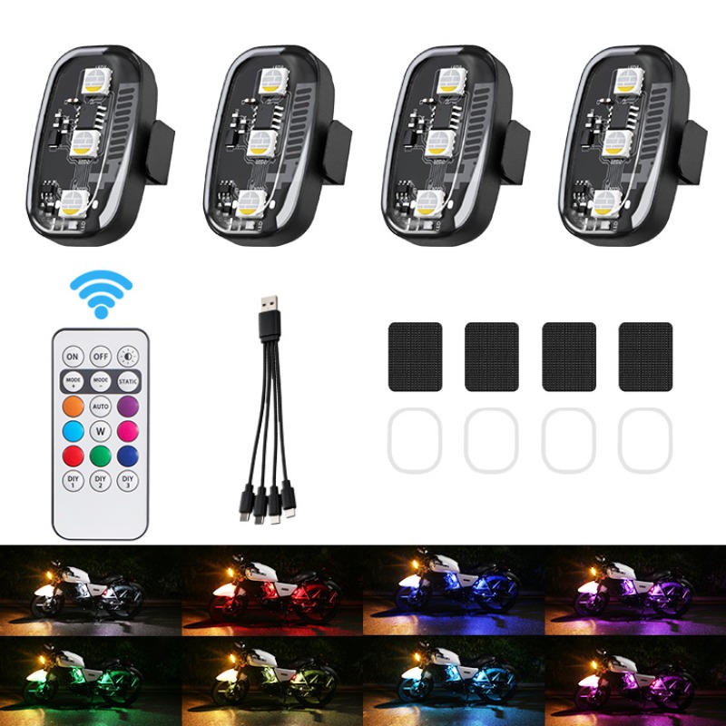 Drone Led Light - Luzes Estroboscópicas RGB LED para Moto