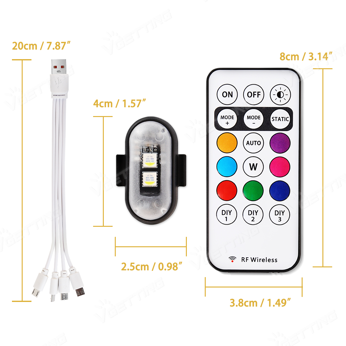 4 pçs mini drone luz estrobosc - Drone Led Light avaliação e preço